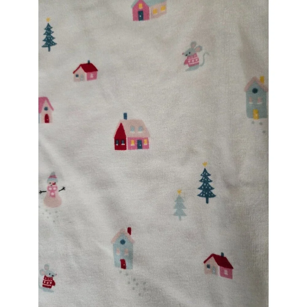 NWT Baby Girl Holiday Shirred Long Sleeve Bodysuit Size 0-3 Months - Beige - Picture 6 of 6